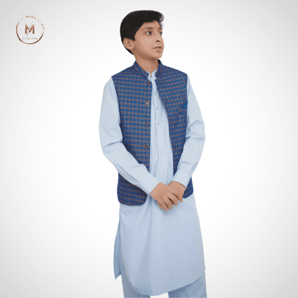 Kids Light Blue Shalwar Kameez