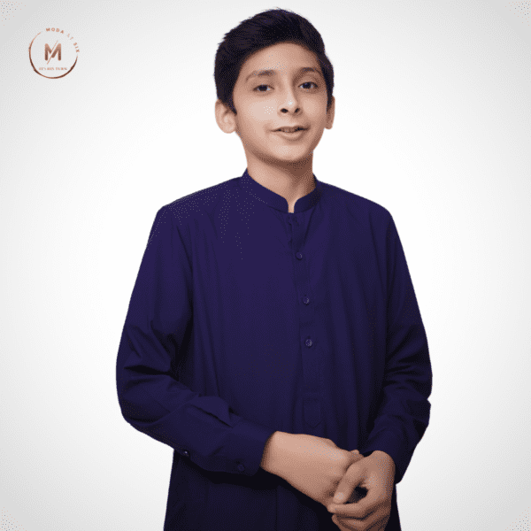 Kids Navy Blue Shalwar Kameez